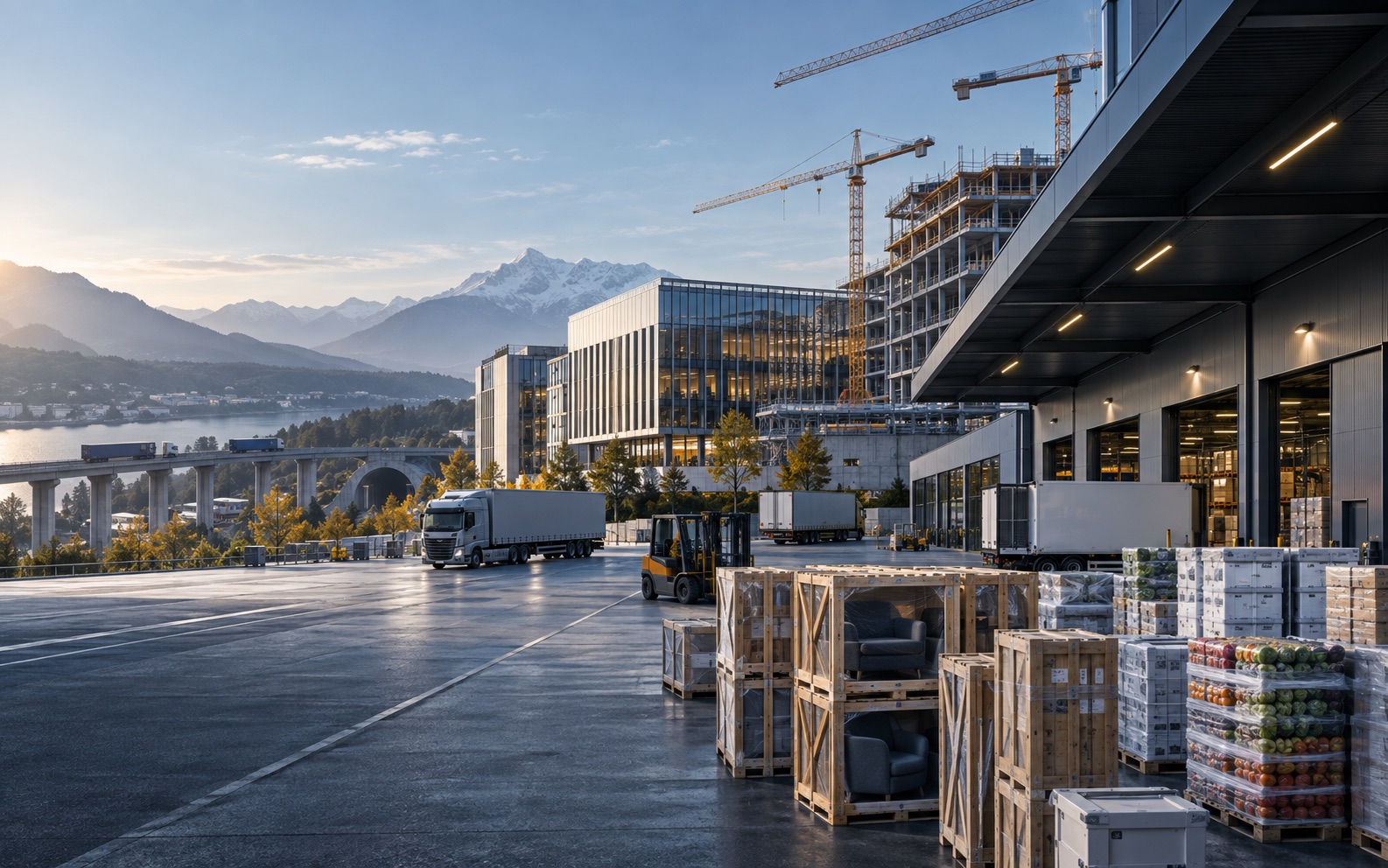 European logistics centre connecting trade and construction